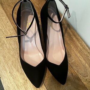 Kate Spade black suede heels